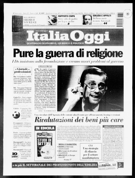 Italia oggi : quotidiano di economia finanza e politica